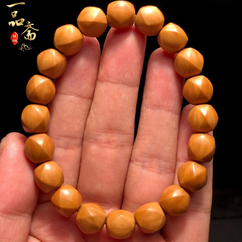 唐八棱猴头手串雕刻核雕手链野生文玩小核桃非桃核橄榄核光珠