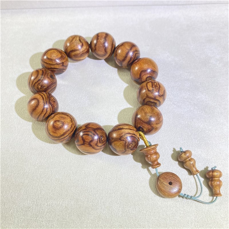 精品文玩 天然海南黄花梨手链 男女款黄花梨木手串饰品礼物