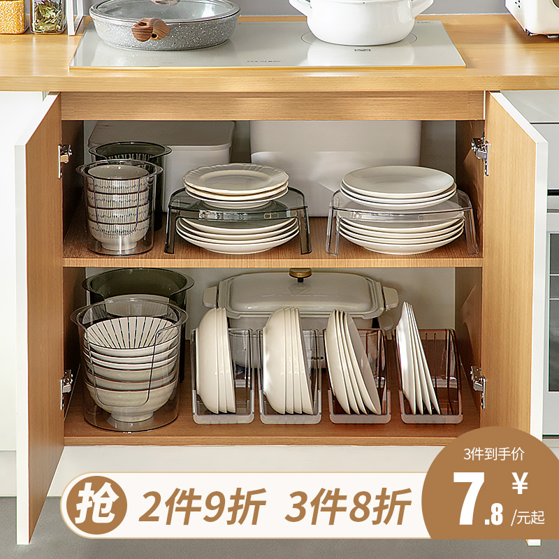 厨房碗架透明碟盘子收纳架架放碗饭碗碟沥水架餐具置物架碗柜碗架