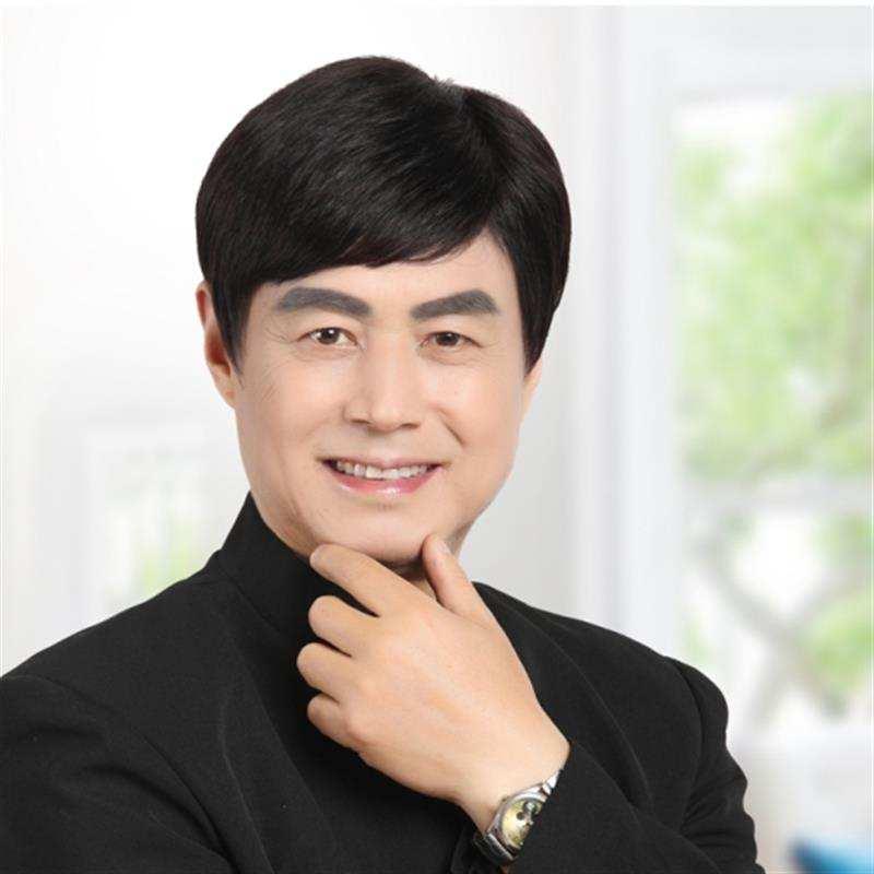 好货中老年假发男 逼真中年男士真发假发短发 真人发丝假发头套 j