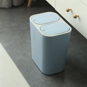 极速垃圾分类垃圾桶干湿分离分类家用带盖子客厅厨房按压式 大容量