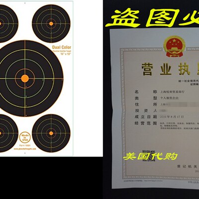 极速40 Pack - 10x16 Reactive Splatter Target 5 Bulls-eyes