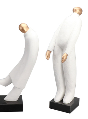 人像艺术摆件北欧轻奢雕塑抽象创意客厅玄关现代家居人物软装饰品