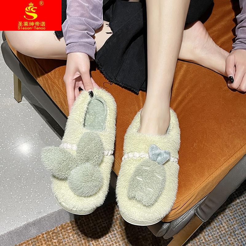 慈溪棉拖鞋女学生厚底防滑保暖月子男女情侣家居家半包跟棉拖鞋冬