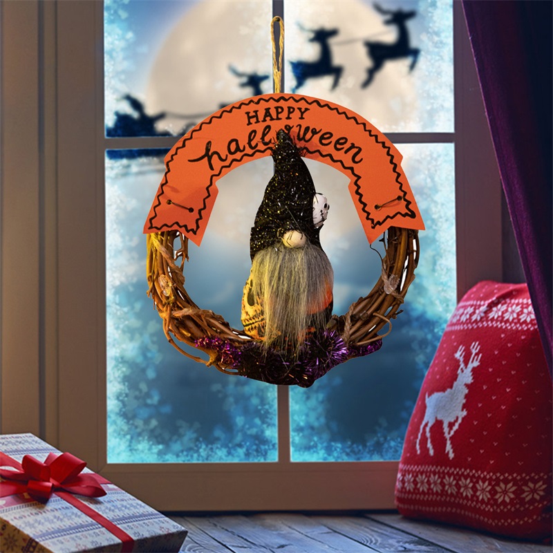 Halloween Door Sign Front Door Wreath Decoration Funny