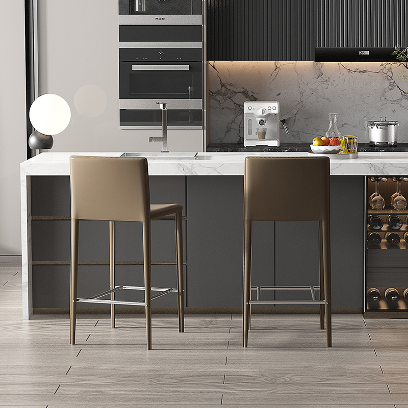 吧台椅家用现代简约酒吧高脚凳前台靠背高椅子咖啡厅休闲吧凳高档