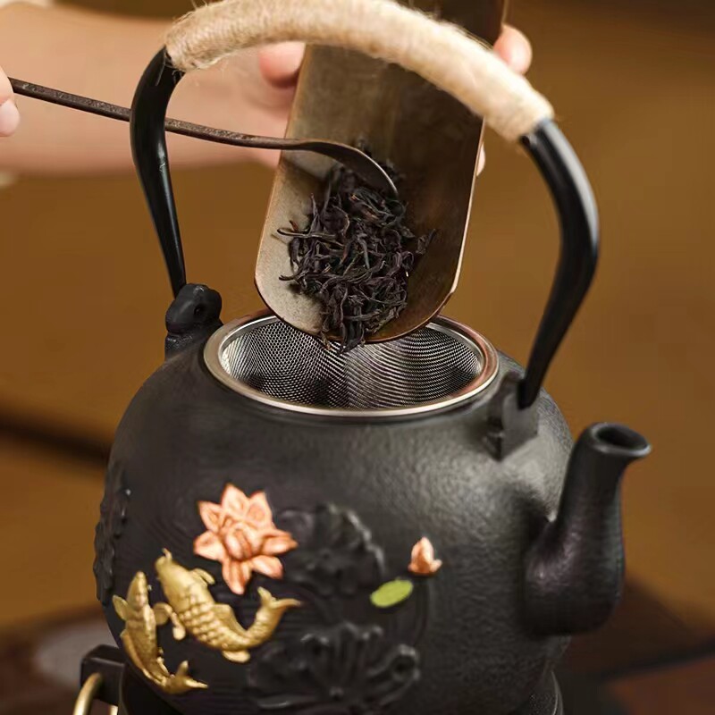 好货促铁壶炭炉家用取暖炭火煮茶炉泡茶烧水壶户外围炉煮茶壶木炭