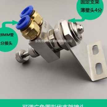 好货爆品新JAC不锈钢雾化喷嘴 二流体气水混合喷咀压力可调广角扇