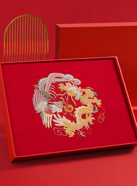 中国风刺绣羊毛红色围巾女2025龙年新款中国红新年围脖本命年礼物