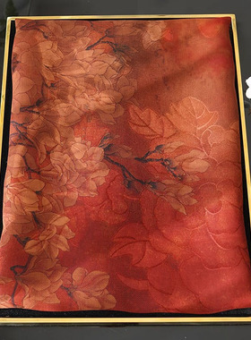 红色披肩外搭女2025款旗袍披肩真丝围巾女方巾红色桑蚕丝丝巾披肩