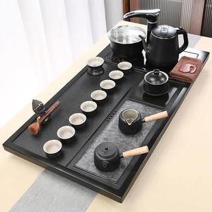 整块乌金石茶盘茶盘豪华石茶盘家用客厅简约茶台游戏津贴现代茶具