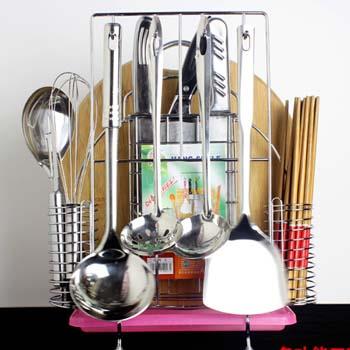 加厚不锈钢刀架 砧板筷子菜刀厨房用品收纳层架刀座刀具厨具置物