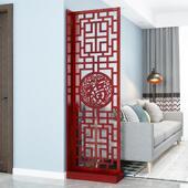 新中式 屏风隔断装 饰客厅卧室遮挡墙小户型进门实木红木玄关柜平风