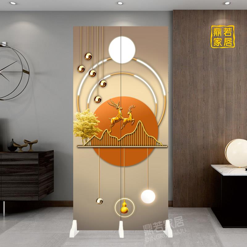 北欧简约小户型进门隔断客厅玄关屏风化妆室对门遮挡折叠移动装饰