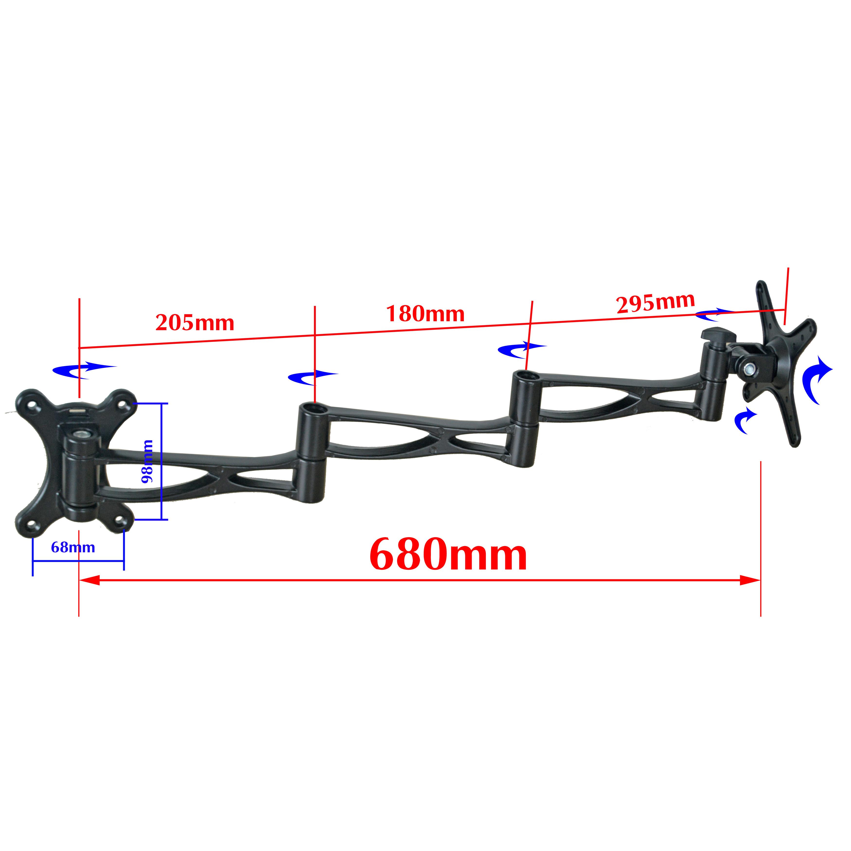 14-32寸长臂液晶显示器支架/LCD/LED/显示屏/监视器电视支架挂架