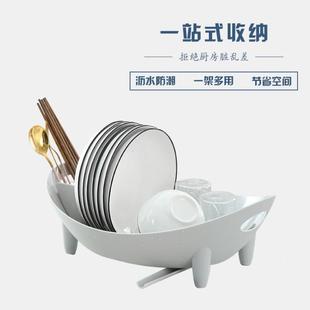 新款 2024新款 家用沥水碗架碗柜塑料碗筷置物架收纳盒厨房餐具碗碟