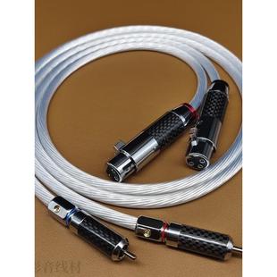 进口自荷兰5N单晶银Rca到Xlr平衡电缆莲花到Xlr Xlr 24股发热音频