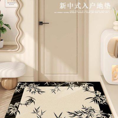 新中式地垫入户门垫家用门口换鞋垫免洗可擦家用进门耐脏防水防污