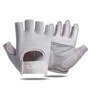 骑行手套男女摩托车机车防晒硅胶防滑自行车半指露指防紫外线薄款