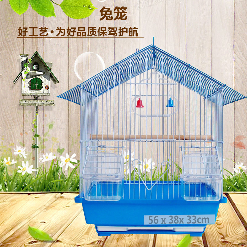 画眉小鸟笼子虎皮铁丝鸟笼金属