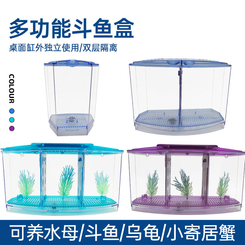迷你小鱼缸水族箱斗鱼盒斗鱼缸