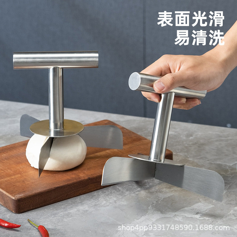 大枣开花馒头模具不锈钢三等分切