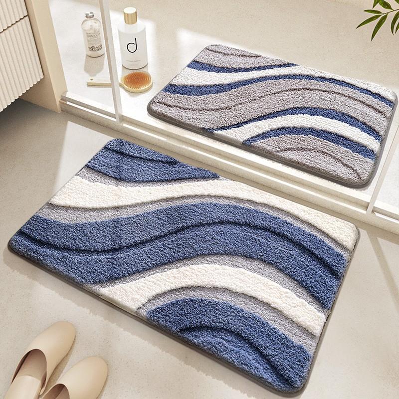 浴室吸水地垫家用加厚地巾厕所脚垫简约洗手间防滑卫生间地毯门垫