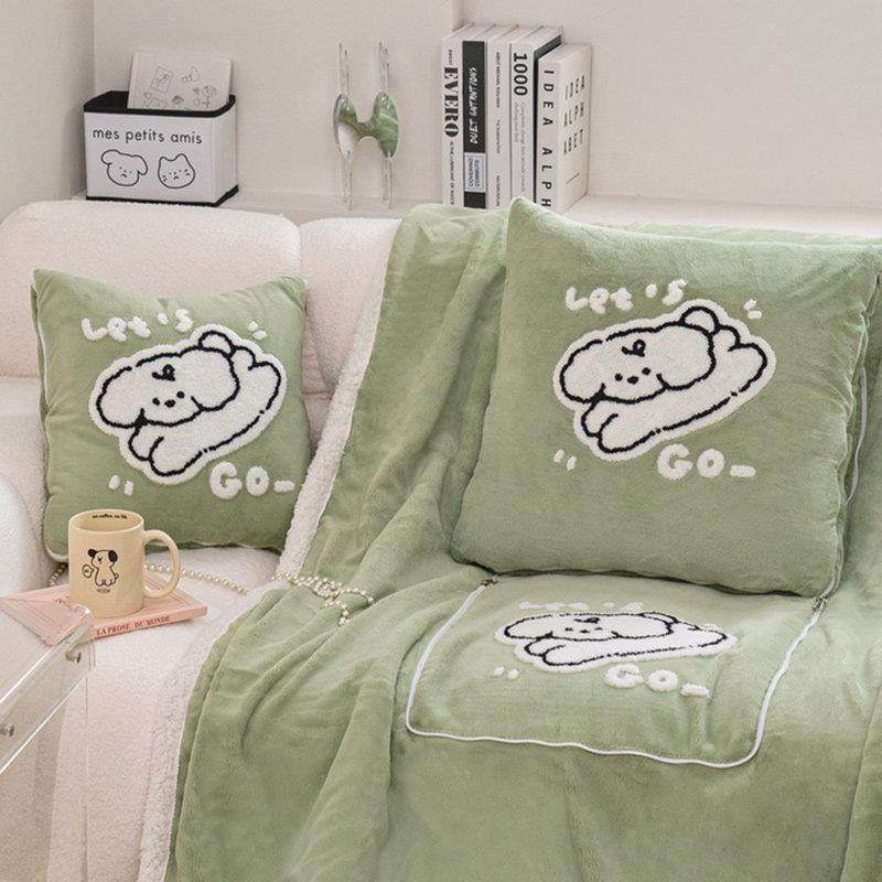 牛奶绒抱枕被子两用二合一加厚午睡毯子办公室枕头被车载车用靠枕,居家布艺,抱枕被,淘宝优惠券,粉丝福利购,淘宝优惠卷