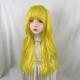 万圣节日系亚文化假发女长卷发网红柠檬黄辣妹jk亚裔风可抓全头套
