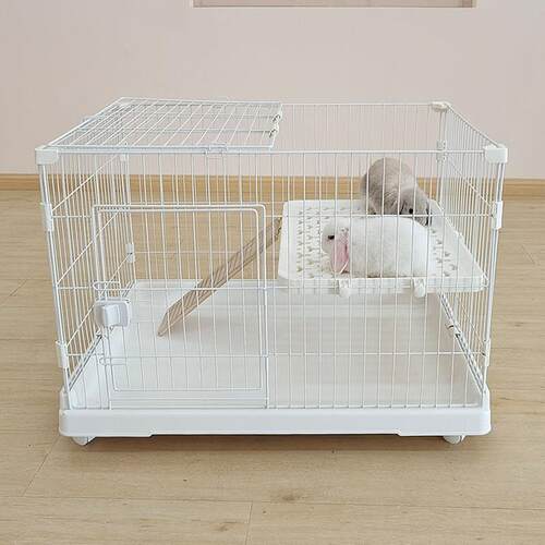 兔子笼创逸家用兔笼别墅荷兰猪笼子室内猫笼带隔板爬梯狗笼兔笼