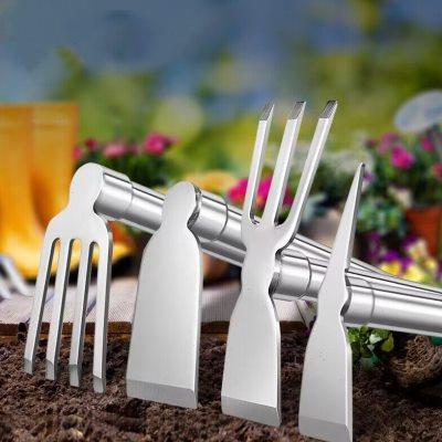 家用不锈钢小锄头园艺工具耙镐种菜养花挖土除草农用农具户外神器