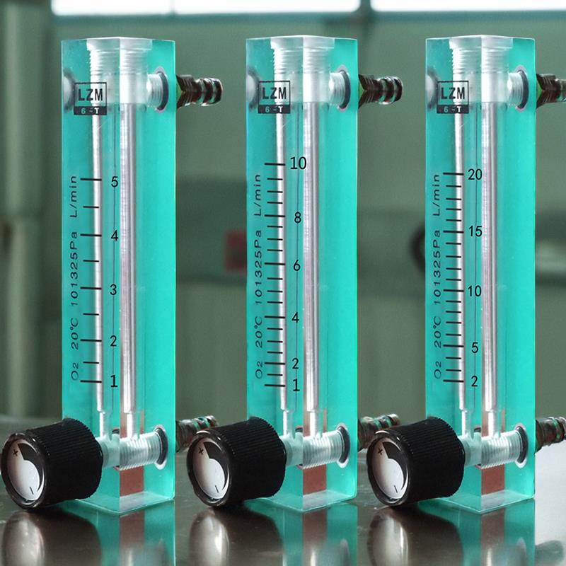 方形氧气流量计氧吧气体浮子流量表5L/10L/15L/20L/25L/30L/35L/