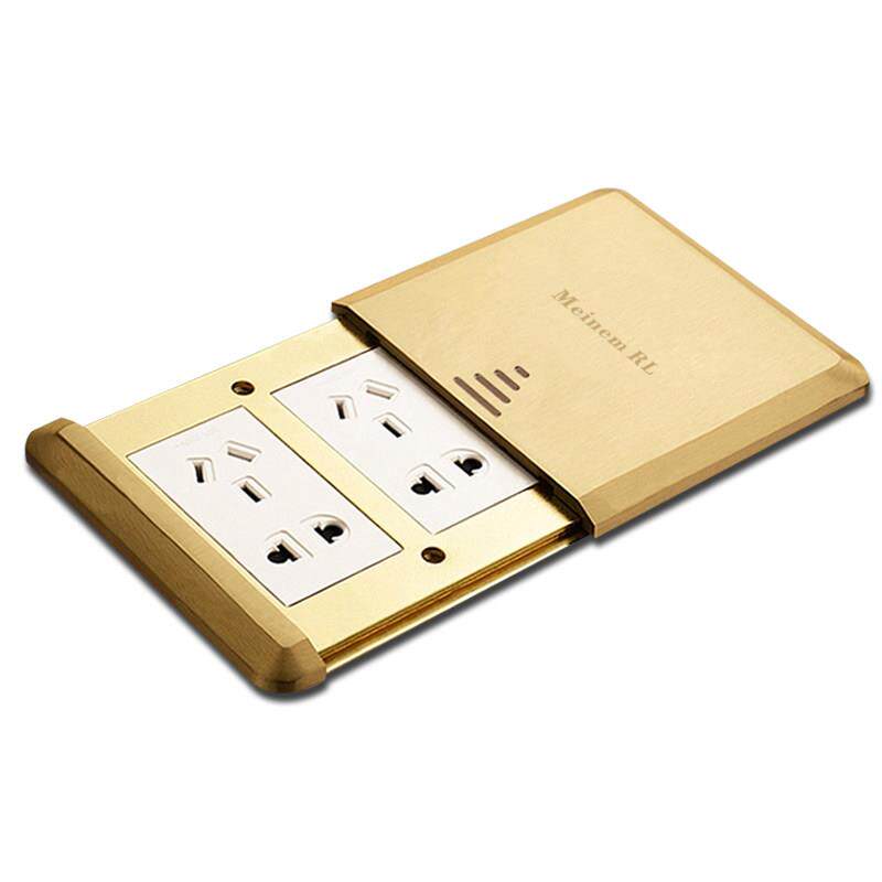 地插座全铜滑盖式地插座平推地插双五孔十孔六类网络电源地面插座