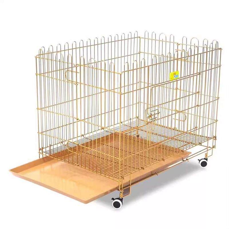 热销乐佳狗笼子宠物跑笼 展示笼 小中型犬猫纳米漆笼子加粗折叠带