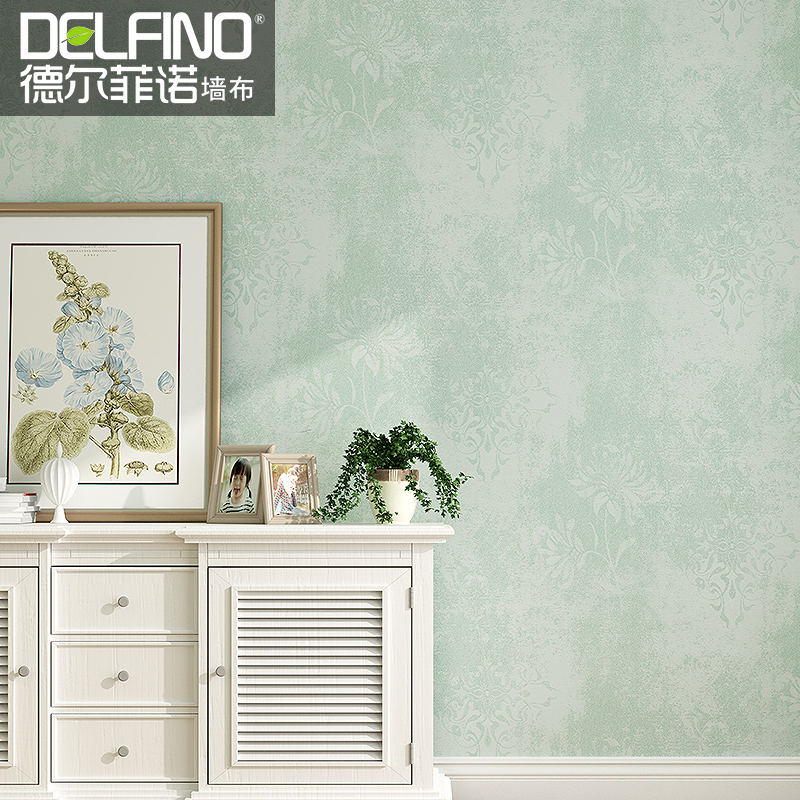 热销德尔菲诺欧式无缝提花墙布现代简约卧室美式客厅电视背景墙壁