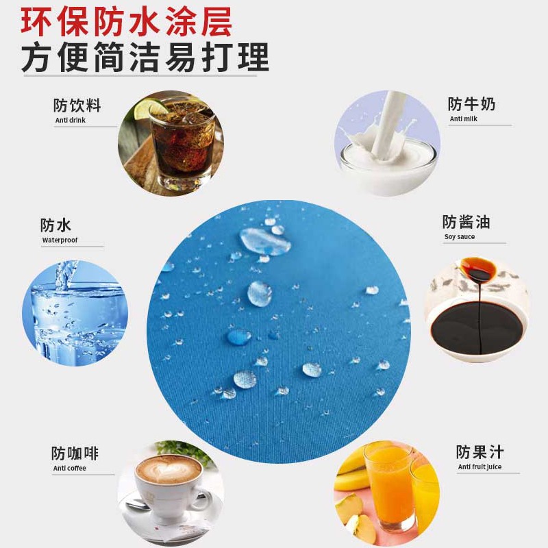 热销小学生双人桌布桌罩长课桌套罩学校课桌布天蓝色防水书桌ins
