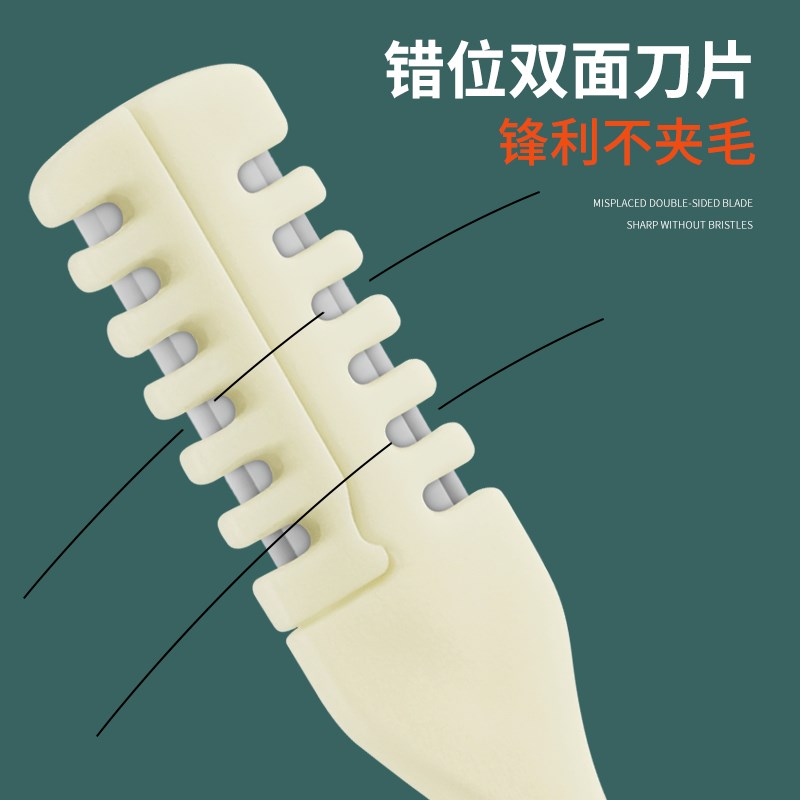 热销2025新款双面鼻孔鼻毛修剪器手动旋转男士刮刀剪刀去鼻毛神器