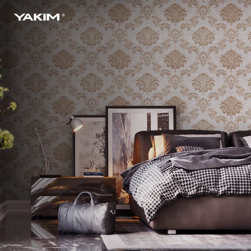 热销欧式现代简约墙布客厅电视背景墙卧室无缝全屋壁布 克丽丝