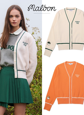 25韩国MALBON高尔夫服装女款运动上衣针织开衫外套休闲百搭时尚