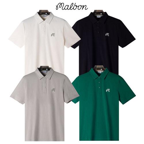 韩国MALBON高尔夫球服男短袖POLO