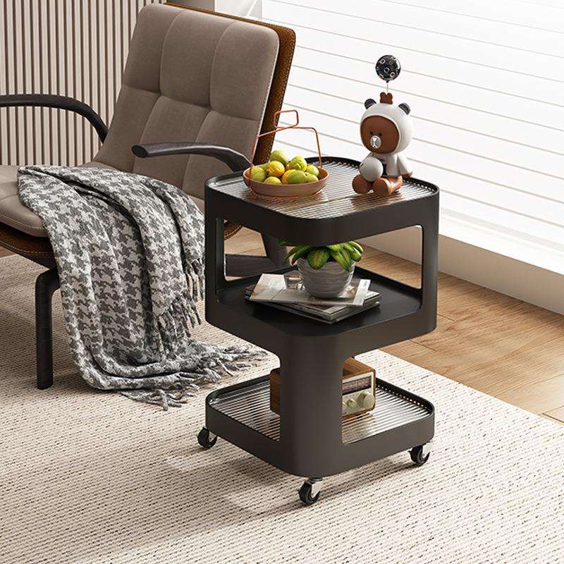 轻奢客厅沙发边几现代简约铁艺创意可移动带灯北欧边柜茶几小桌子