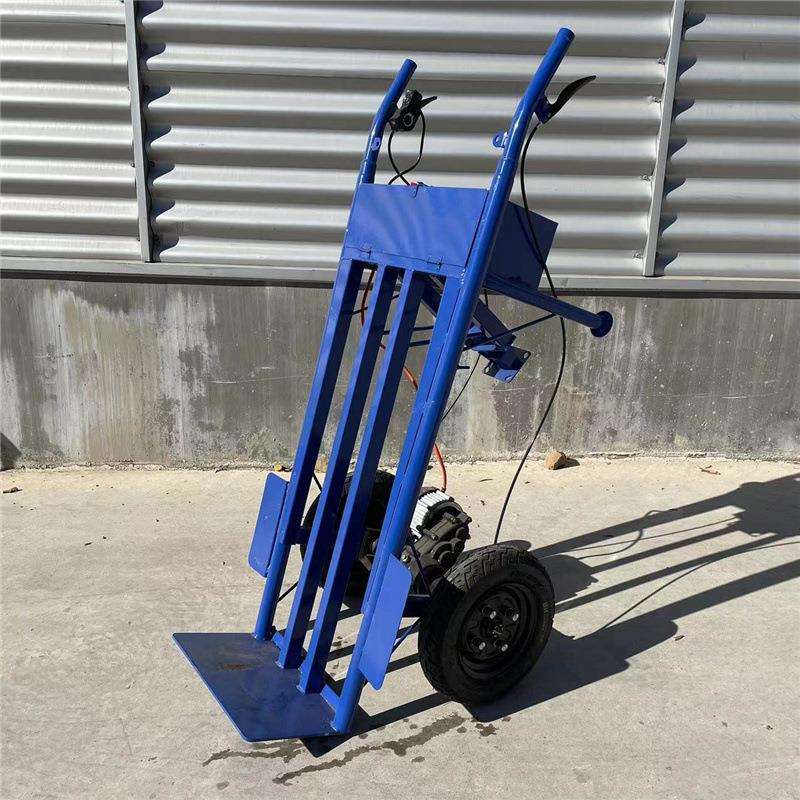 电动手推搬运老虎车家用小型拉货运输平板车山路爬坡果园手推车