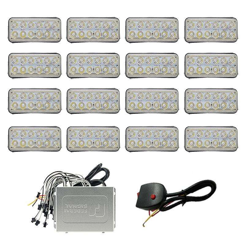 源头工厂：LED岗亭警示灯作业车辆警示爆闪灯防水方形灯18BH-T16