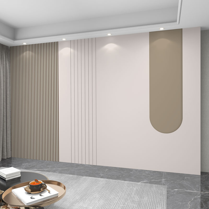 热销壁纸3d立体现代简约格栅电视背景墙壁纸客厅壁布卧室壁画沙发