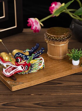 热销端午节礼品 龙船模型家居饰品工艺摆饰传统龙头摆件个性生日