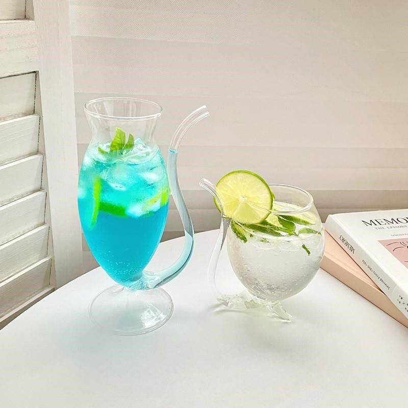 热销吸血鬼酒杯创意滑稽吸管杯果汁冷饮杯气泡水杯鸡尾酒杯