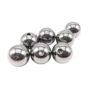 热销打孔钢球不锈钢钻孔球实心带孔钢珠穿孔小球通孔钢珠光滑大眼