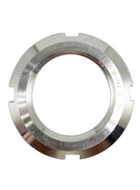 热销304不锈钢圆螺母开槽螺母DIN981轴承锁紧细牙止退小并帽园螺