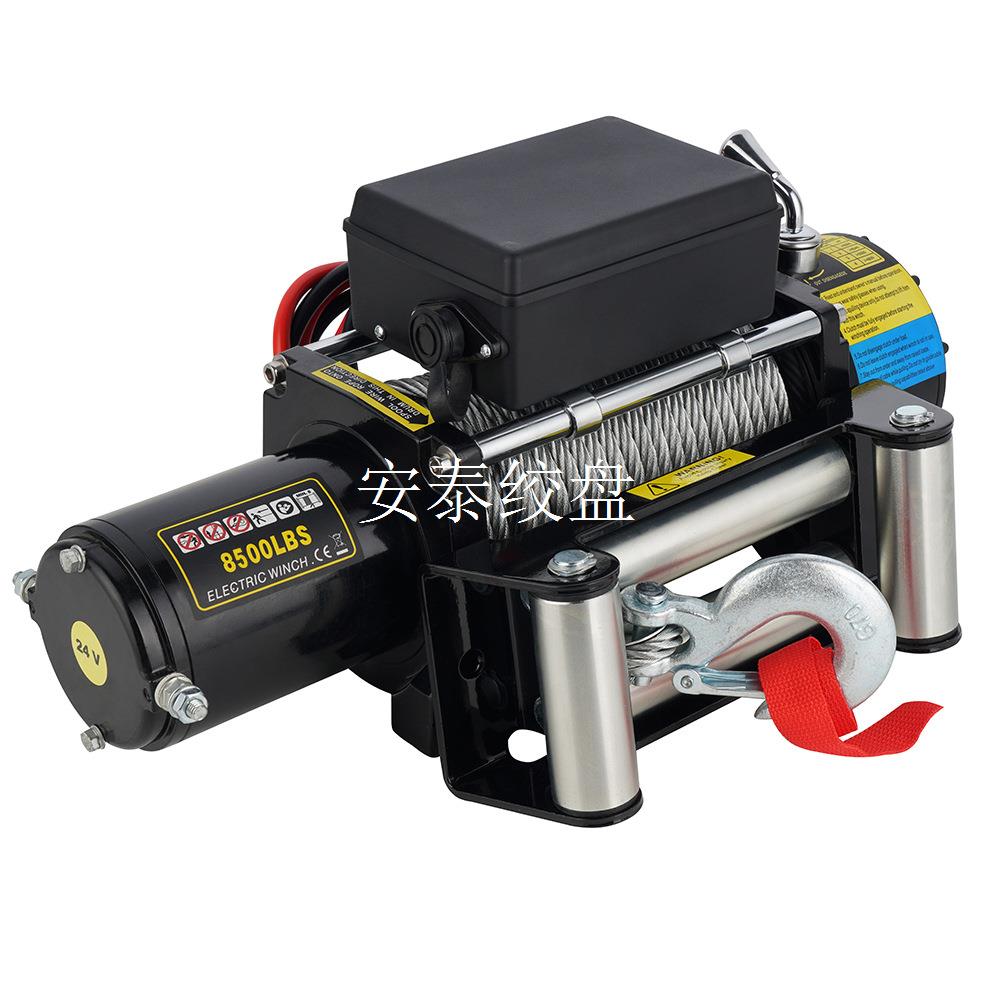 电动绞盘12V越野车汽车自救24V绞盘电动葫芦卷扬机车载起吊机小型