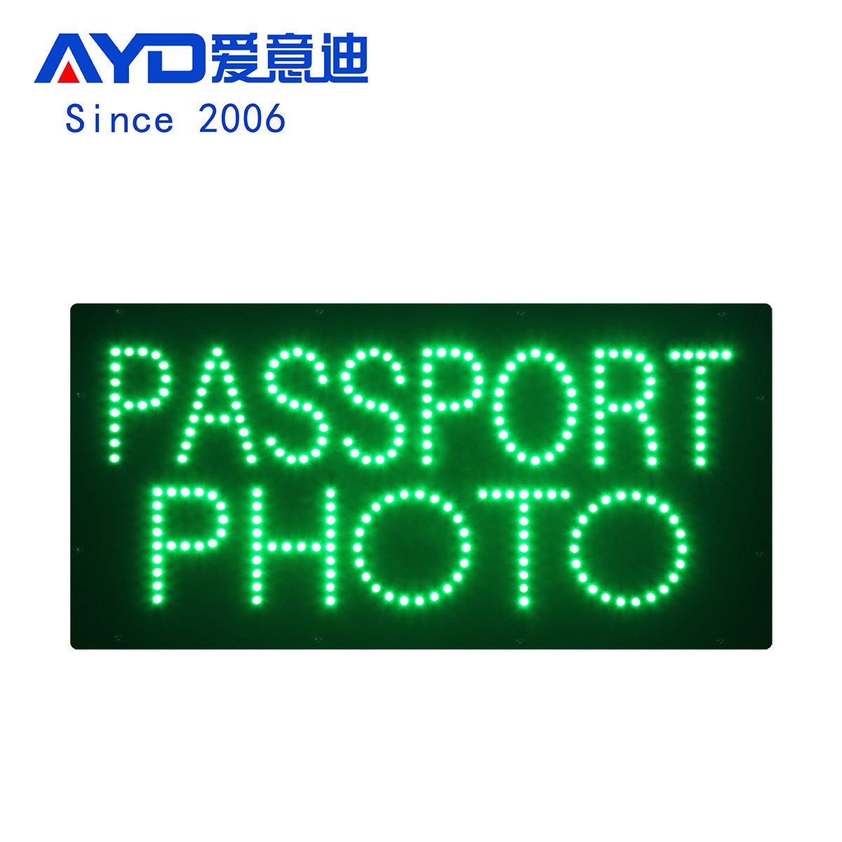 LED广告牌灯箱LED PASSPORT PHOTO SIGN 悬挂闪灯led电子灯箱